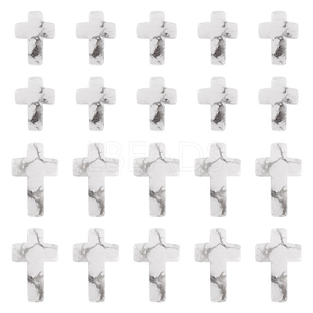 20Pcs 2 Styles Natural Howlite Beads G-TA0002-85-1