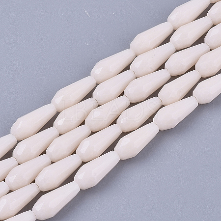 Opaque Solid Color Glass Beads Strands LS-GLAA-T009-001F-1