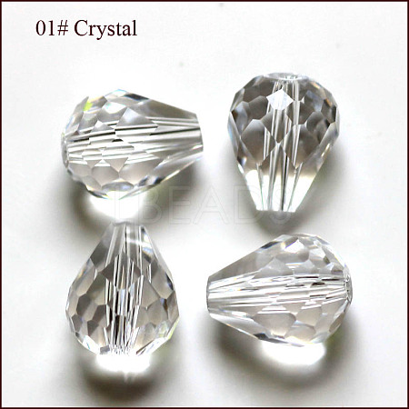 Imitation Austrian Crystal Beads SWAR-F062-10x8mm-01-1