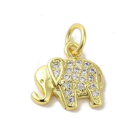 Real 18K Gold Plated Brass Pave Cubic Zirconia Pendants KK-M283-02A-01-1