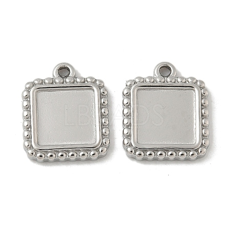 304 Stainless Steel Pendant Cabochon Settings STAS-D127-01P-1