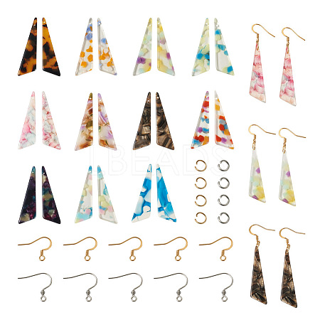 Cheriswelry DIY Triangle Drop Earring Making  Kits DIY-CW0001-31-1