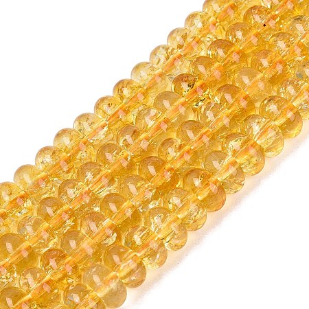 Crackle Transparent Glass Beads Strands GLAA-N074-02A-09-1