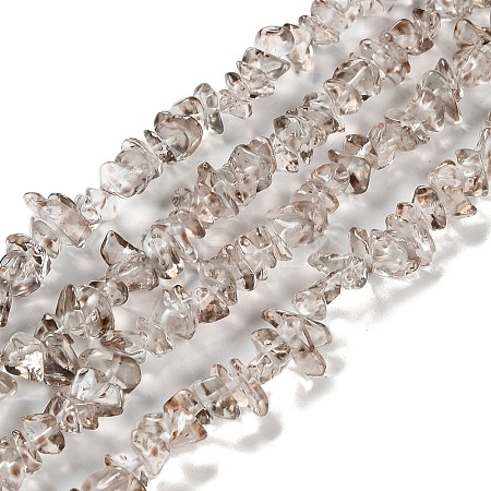Spray Painted Transparent Glass Beads Strands GLAA-P060-01B-05-1