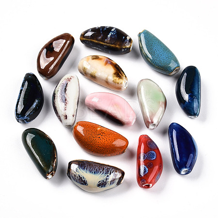 Handmade Porcelain Beads PORC-N008-08-1