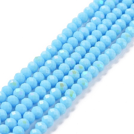 Electroplate Opaque Solid Color Glass Beads Strands LS-EGLA-A034-P3mm-L11-1