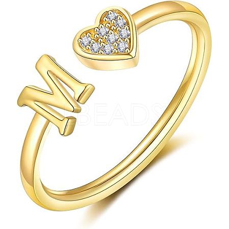 Adjustable Brass Rhinestone Cuff Rings FS-WG29D83-13-1