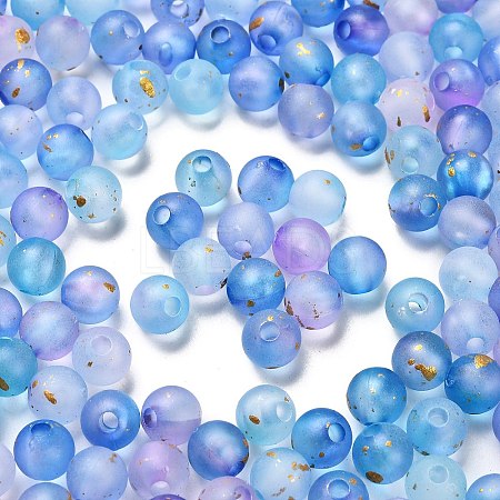 Frosted Transparent Acrylic Beads OACR-F013-13D-1