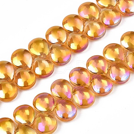Electroplate Glass Beads Strand EGLA-S188-27-B02-1