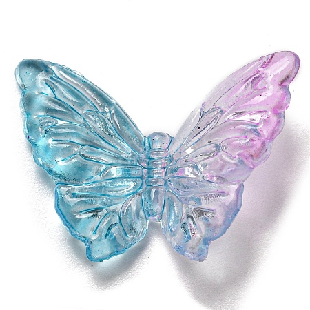Two Tone Transparent Acrylic Beads X-OACR-E041-06C-1