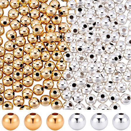 200Pcs 2 Colors Brass Spacer Beads KK-BBC0023-58D-1