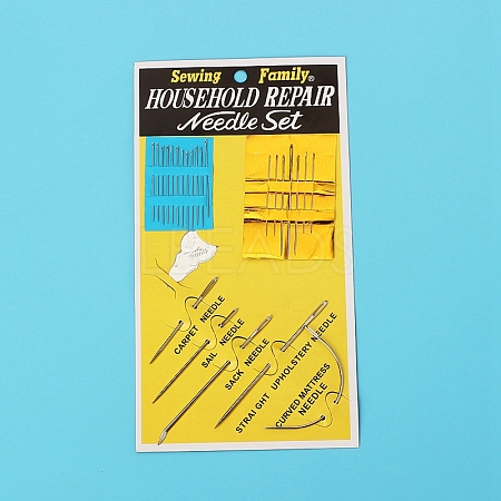25Pcs Steel Heavy Duty Hand Sewing Needles Set PW-WG20689-04-1