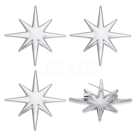 4Pcs Alloy Lapel Pin Brooches for Backpack Clothes JEWB-UN0002-68-1