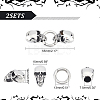 2 Sets Tibetan Style 304 Stainless Steel Spring Gate Rings STAS-UN0040-63-3