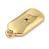 Brass Micro Pave Cubic Zirconia Charms ZIRC-I054-12G-08-2