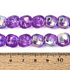 Electroplate Transparent Glass Beads Strands EGLA-N057-02A-09-4