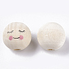 Natural Wood European Beads X2-WOOD-S055-17-2