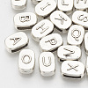 Tibetan Style Alloy Letter Slide Charms TIBEB-R067-AS-LF-2