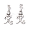 Eco-Friendly Brass Micro Pave Cubic Zirconia Pendants KK-K265-01P-X-1