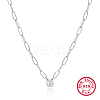 925 Sterling Silver Cubic Zirconia Pendant Necklaces for Women UW1038-3-1