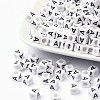Letter Acrylic European Large Hole Beads X-OPDL-R050-10mm-A-1