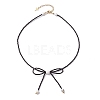 Glass Seed Pendants Necklaces for Women NJEW-MZ00031-01-4