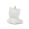 Animal Theme Flocky Opaque Resin Pendants RESI-H042-01P-05-3