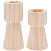 Gorgecraft 2Pcs 2 Style Wood Candle Holder AJEW-GF0004-05A-1