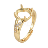 Adjustable Brass Finger Ring Components MAK-L029-009G-2