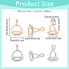 100Pcs 2 Colors Alloy Pinch Bails FIND-OC0002-10-2
