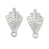 Brass Micro Pave Cubic Zirconia Stud Earring Findings KK-Z094-13P-1