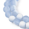 Frosted Crackle Glass Beads X1-GLAA-U001-8mm-M14-2