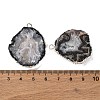 Imported Natural Geode Agate Big Pendants G-G895-08S-01-3