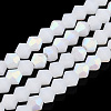 Imitation Jade Bicone Frosted Glass Bead Strands EGLA-A039-J4mm-MB06-1