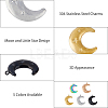 10Pcs 5 Colors 304 Stainless Steel Pendants STAS-DC0013-61-3