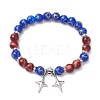 Round Glass Beaded Stretch Bracelets BJEW-JB12648-1