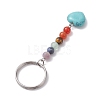 Natural & Synthetic Mixed Gemstone Keychains KEYC-JKC00760-4