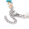 Summer Beach Synthetic Turquoise Chip & Shell Beaded Bracelets for Women BJEW-JB10286-4