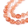 Crackle Transparent Glass Beads Strands GLAA-N068-04A-10-3