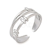304 Stainless Steel Open Cuff Rings for Women RJEW-A079-04D-P-4