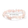 Rose Quartz Chips Stretch Bracelets BJEW-JB01308-01-4
