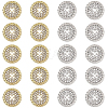 20Pcs 2 Colors Alloy Buttons BUTT-GF0004-09-1