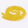 1Strand Gold Transparent Crackle Glass Round Beads Strands X-CCG-Q001-10mm-10-2