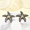 Starfish 304 Stainless Steel Enamel Stud Earrings SA-CBA46AF-23G-2