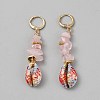 Alloy Shell Shape Leverback Earrings EJEW-WH0004-194D-1