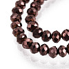 Electroplate Glass Beads Strands X-EGLA-F149-FP-08-3