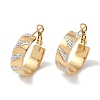 304 Stainless Steel Rhinestone Half Hoop Earrings for Women EJEW-L283-052G-1