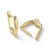 Brass Hoop Earring Findings with Latch Back Closure ZIRC-G158-20G-2