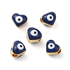 Golden Tone Brass Enamel Beads KK-E048-04G-01-1