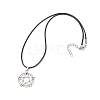 Witch Pentagram Alloy Pendants Necklaces NJEW-JN04543-3